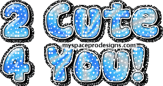 2 cute 4 you girly glitter graphic by spotlight-shure